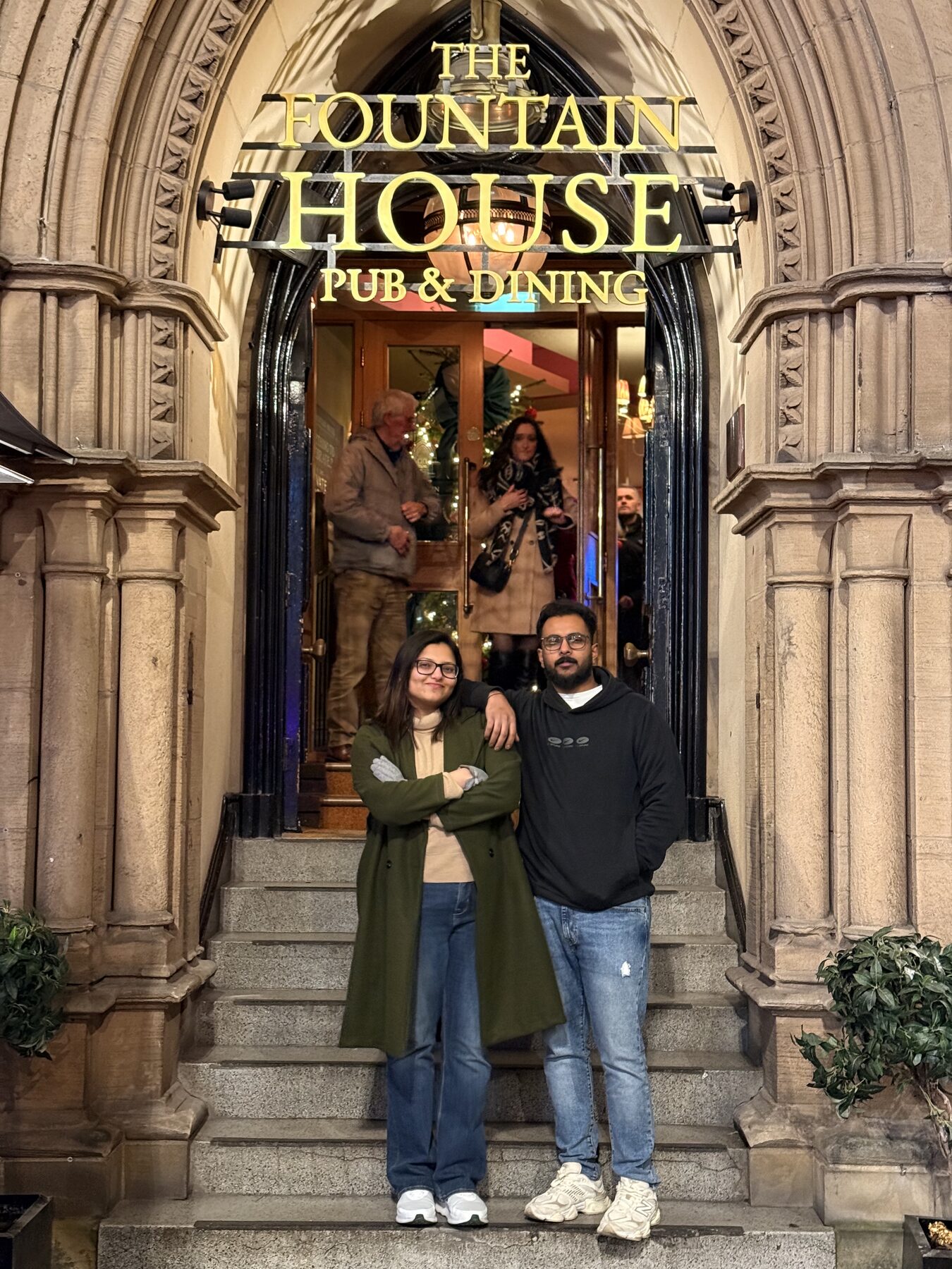 The two of us on the steps of The Fountain House